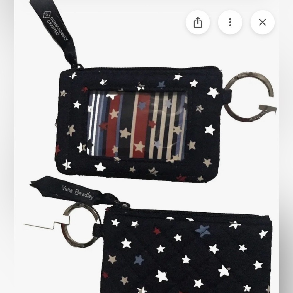 Vera Bradley Zip ID Case in Summer Stars Print - Picture 2 of 7